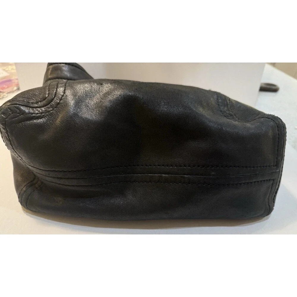 Michael Kors Black Nappa Soft Leather Slouchy Hobo Shoulder Handbag Purse